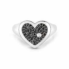 картинка Кольцо-сердце с бриллиантом и цирконием Cocktail Rings