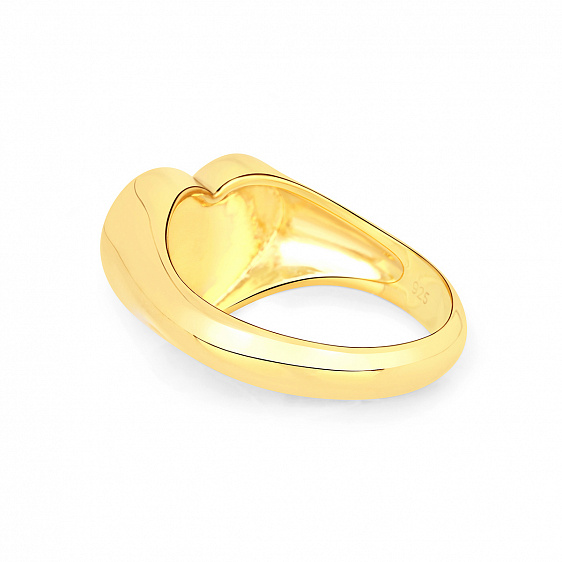 картинка Кольцо-сердце с бриллиантом и перламутром Cocktail Rings