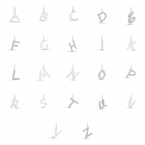картинка Кулон буква F Alphabet
