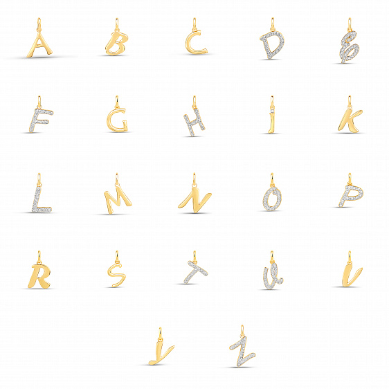 картинка Кулон буква Z Alphabet