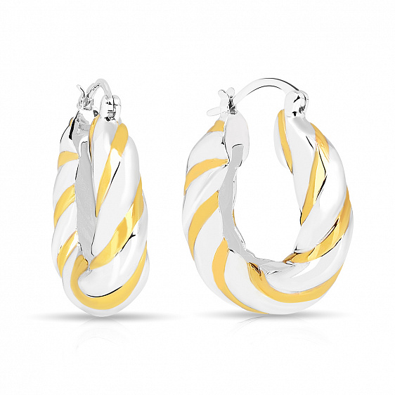 картинка Биколорные серьги Twisted