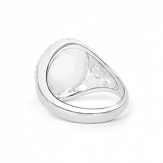 картинка Кольцо овальное с бриллиантом и кубическим цирконием Cocktail Rings